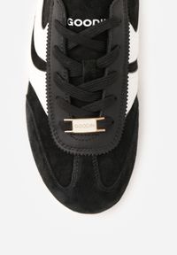 Renee - Czarne Sneakersy Klasyczne Tenisówki z Zamszu Naturalnego Talanashta. Okazja: na co dzień. Kolor: czarny. Materiał: zamsz #2