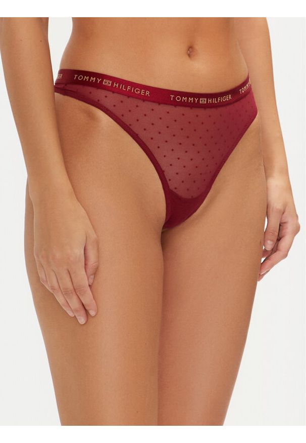 TOMMY HILFIGER - Tommy Hilfiger Stringi UW0UW05533 Czerwony. Kolor: czerwony. Materiał: syntetyk