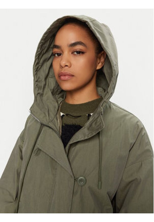 Weekend Max Mara Płaszcz przejściowy Fumetto 2425026051 Khaki Loose Fit. Kolor: brązowy. Materiał: syntetyk