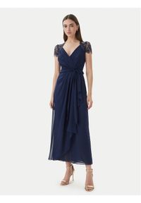 Luisa Spagnoli Sukienka wieczorowa Piolo 543226 Granatowy Regular Fit. Kolor: niebieski. Materiał: jedwab. Styl: wizytowy #1
