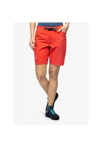 Haglöfs - Spodenki turystyczne damskie Haglofs Lizard Softshell Shorts. Kolor: czerwony. Materiał: softshell. Sport: turystyka piesza