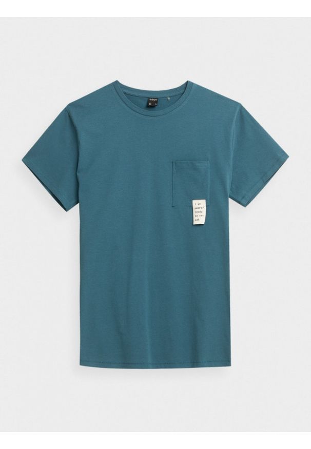 outhorn - T-shirt gładki męski. Okazja: na co dzień. Materiał: bawełna, jersey, dzianina, materiał. Wzór: gładki. Styl: casual