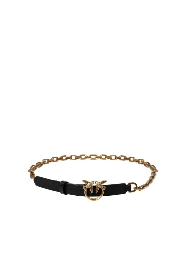 Pinko Pasek "Love Day Belt Simply H2" | 1H20XE Y6XT | Kobieta | Czarny. Kolor: czarny. Materiał: skóra
