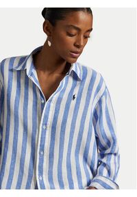 Polo Ralph Lauren Koszula 211935130008 Niebieski Relaxed Fit. Typ kołnierza: polo. Kolor: niebieski. Materiał: len #5