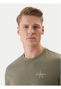 Calvin Klein Jeans T-Shirt LV04RF278G Khaki Regular Fit. Kolor: brązowy. Materiał: bawełna #3