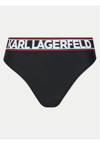 Karl Lagerfeld - KARL LAGERFELD Dół od bikini 240W2222 Czarny. Kolor: czarny. Materiał: syntetyk