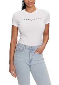 Tommy Jeans - TOMMY JEANS Biały t-shirt damski, Rozmiar S. Kolor: biały #3