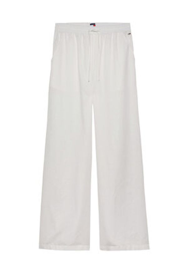 Tommy Jeans Spodnie materiałowe DW0DW20352 Écru Regular Fit. Materiał: bawełna