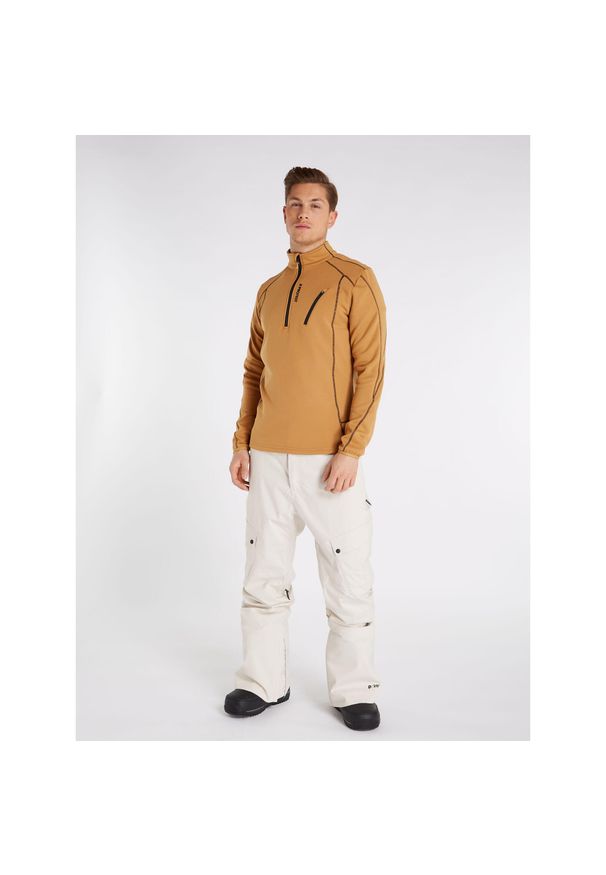 Koszulka męska Protest HUMANS 1/4 zip top. Kolor: brązowy, wielokolorowy, pomarańczowy, żółty