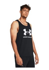 Under Armour - Koszulka męska tank top UNDER ARMOUR 1382883 bez rękawów. Kolor: czarny. Długość rękawa: bez rękawów