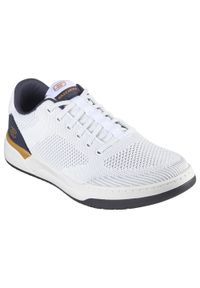 skechers - Buty sportowe męskie Skechers Corliss Dorset. Kolor: biały. Materiał: tkanina, syntetyk
