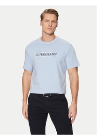 Guess Jeans T-Shirt M4YI42 K8FQ4 Niebieski Regular Fit. Kolor: niebieski. Materiał: bawełna #1