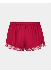 Dorina Szorty piżamowe Pure Silk DCSH0002SK002 Czerwony Regular Fit. Kolor: czerwony. Materiał: jedwab