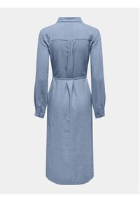 only - ONLY Sukienka koszulowa Caro 15278720 Błękitny Relaxed Fit. Kolor: niebieski. Materiał: len. Typ sukienki: koszulowe