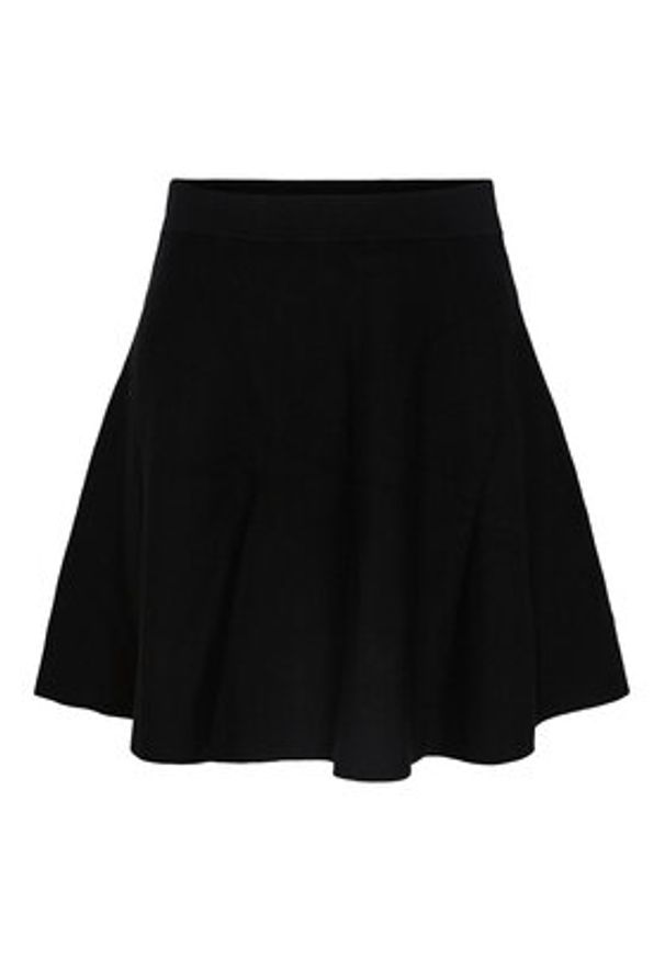 YAS Spódnica mini 26031906 Czarny Regular Fit. Kolor: czarny. Materiał: wiskoza