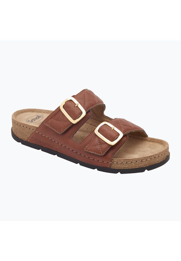 Klapki damskie Scholl Bora 2 Straps Med. Kolor: brązowy