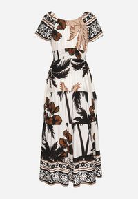 Born2be - Czarna Rozkloszowana Sukienka z Wiskozy w Wakacyjny Wzór Ellioma. Okazja: na spacer. Kolor: czarny. Materiał: wiskoza. Długość rękawa: krótki rękaw. Sezon: lato. Styl: wakacyjny #7