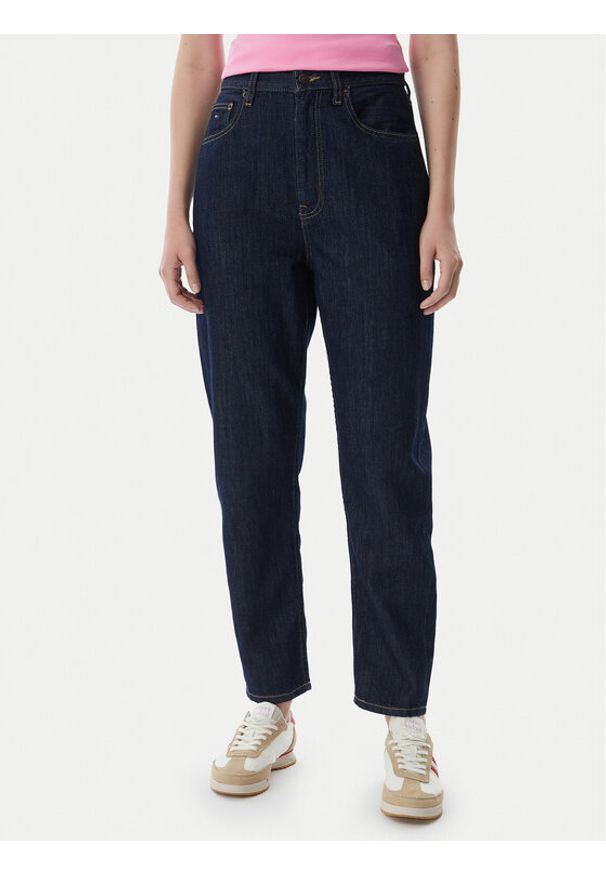 Tommy Jeans Jeansy DW0DW23459 Granatowy Mom Fit. Kolor: niebieski