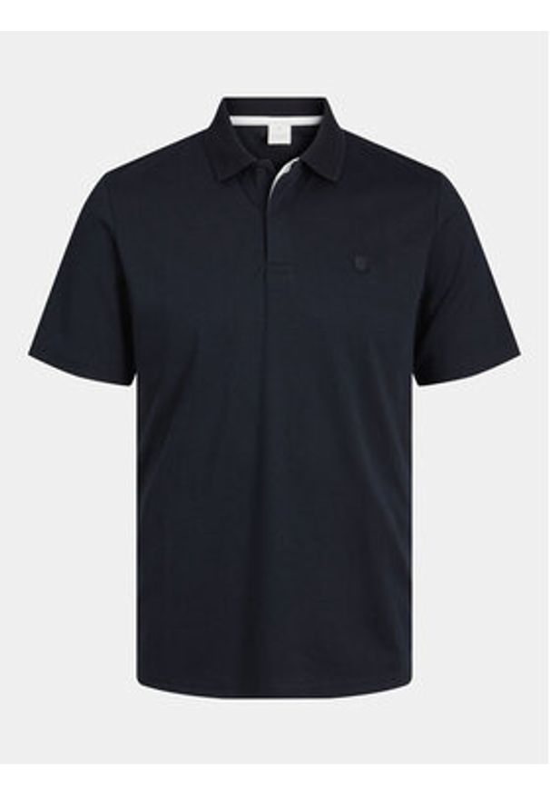 Jack & Jones Polo Crodney 12251180 Granatowy Regular Fit. Typ kołnierza: polo. Kolor: niebieski. Materiał: syntetyk, bawełna