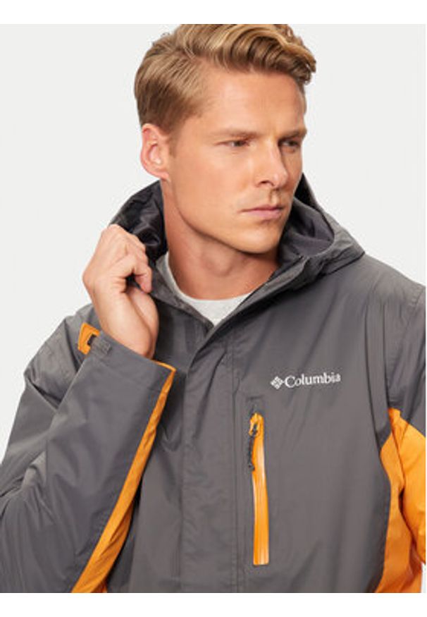 columbia - Columbia Kurtka przeciwdeszczowa Pouring Adventure™ III 2117171 Szary Regular Fit. Kolor: szary. Materiał: syntetyk