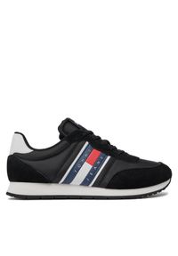 Tommy Jeans Sneakersy Tjm Runner Casual Ess EM0EM01351 Czarny. Okazja: na co dzień. Kolor: czarny