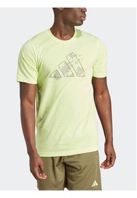 Adidas - adidas T-Shirt Train Essentials Seasonal Training Graphic IJ9602 Żółty Regular Fit. Kolor: żółty. Materiał: bawełna #7