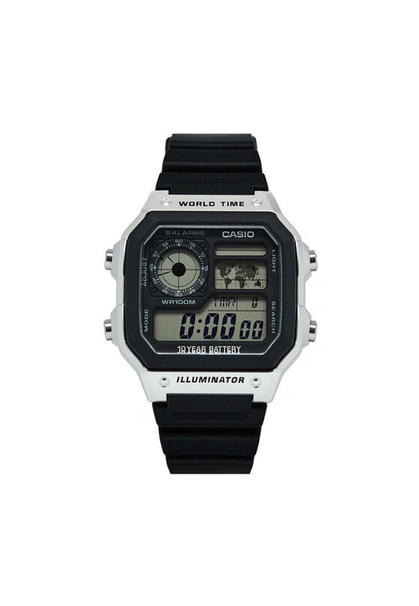 Casio Zegarek AE-1200WH-1CVEF Czarny. Kolor: czarny