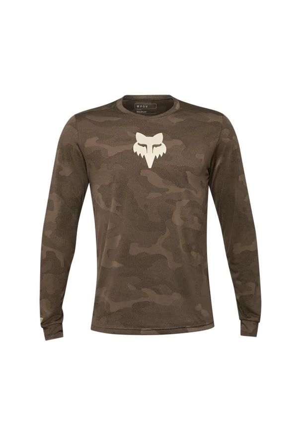 FOX - Bluza rowerowa męska Fox Ranger Tru Dri LS Jersey. Kolor: brązowy. Materiał: jersey