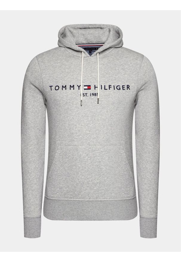 TOMMY HILFIGER - Tommy Hilfiger Bluza Core Logo MW0MW10752 Szary Regular Fit. Kolor: szary. Materiał: syntetyk, bawełna