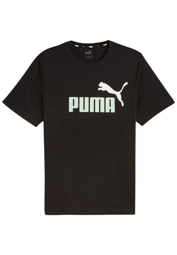 Puma - Męska Koszulka Z Logo ESS+ 2 Col. Kolor: czarny. Sport: turystyka piesza