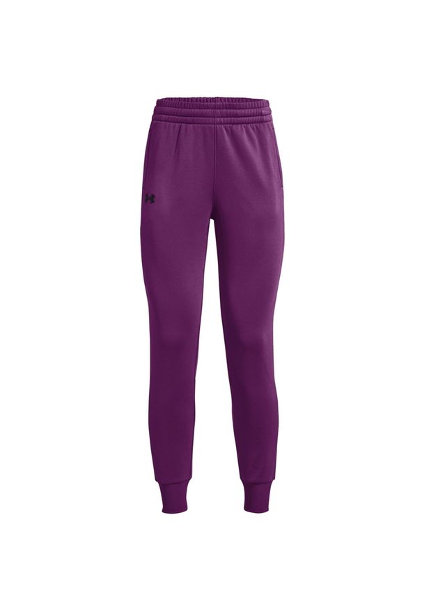 Spodnie dla kobiet Under Armour. Kolor: fioletowy. Materiał: tkanina. Wzór: gładki