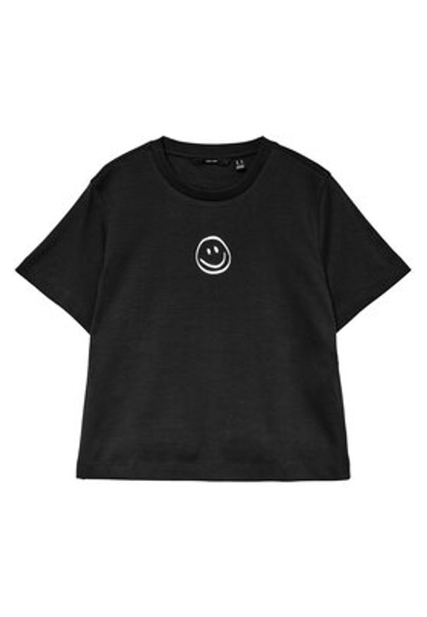 Vero Moda T-Shirt Sara 10311633 Czarny Regular Fit. Kolor: czarny. Materiał: bawełna