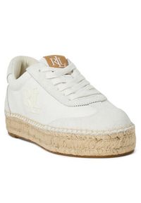 Lauren Ralph Lauren - LAUREN RALPH LAUREN Espadryle Luize 802959230001 Biały. Kolor: biały. Materiał: materiał