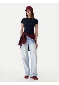 Tommy Jeans Longsleeve Badge DW0DW17881 Granatowy Slim Fit. Kolor: niebieski. Materiał: bawełna. Długość rękawa: długi rękaw #7