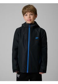 4f - 4F Kurtka membrana 5000 chłopięca - czarna 146 (10-11 lat). Okazja: na co dzień. Kolor: czarny. Sezon: lato. Styl: casual #1