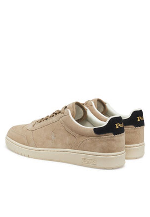 Polo Ralph Lauren Sneakersy 809960927003 Beżowy. Kolor: beżowy. Materiał: zamsz, skóra