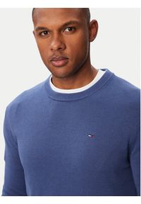Tommy Jeans Sweter Essential DM0DM22853 Niebieski Slim Fit. Kolor: niebieski. Materiał: bawełna #4