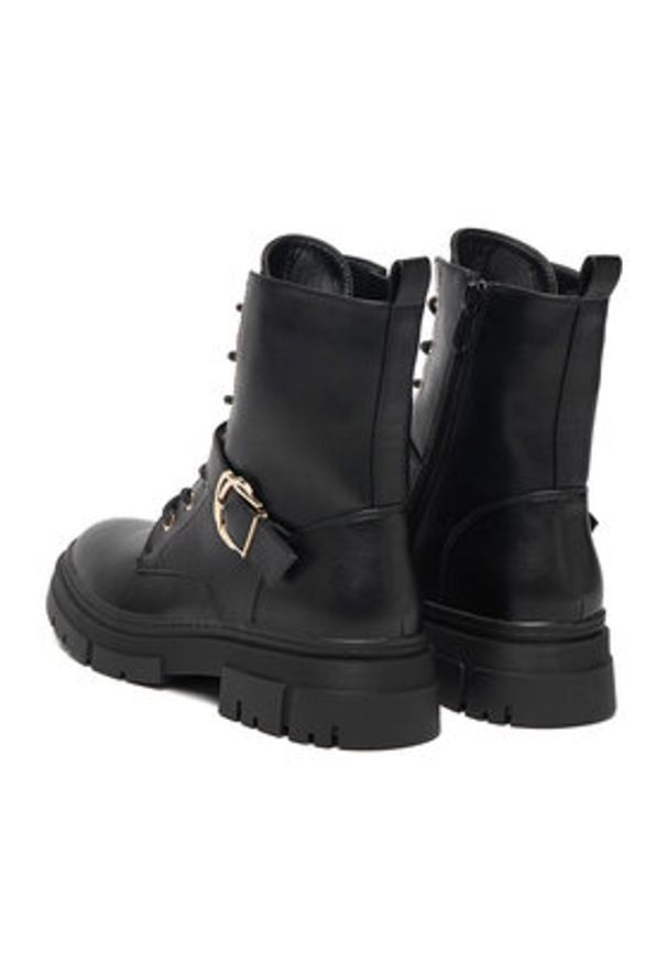 DeeZee Trzewiki HX21025-26 Czarny. Kolor: czarny. Materiał: materiał