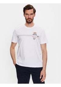 Aeronautica Militare T-Shirt 231TS2078J592 Biały Regular Fit. Kolor: biały. Materiał: bawełna