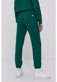 PLNY LALA - Spodnie. Kolor: zielony. Materiał: bawełna, poliester, dzianina. Wzór: aplikacja #3
