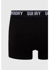 Superdry bokserki (3-pack) męskie kolor czarny. Kolor: czarny. Materiał: bawełna