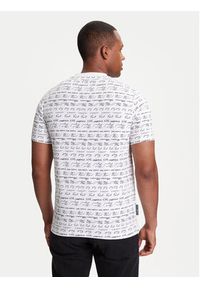 Karl Lagerfeld - KARL LAGERFELD T-Shirt 755040 553225 Biały Regular Fit. Typ kołnierza: dekolt w karo. Kolor: biały. Materiał: bawełna
