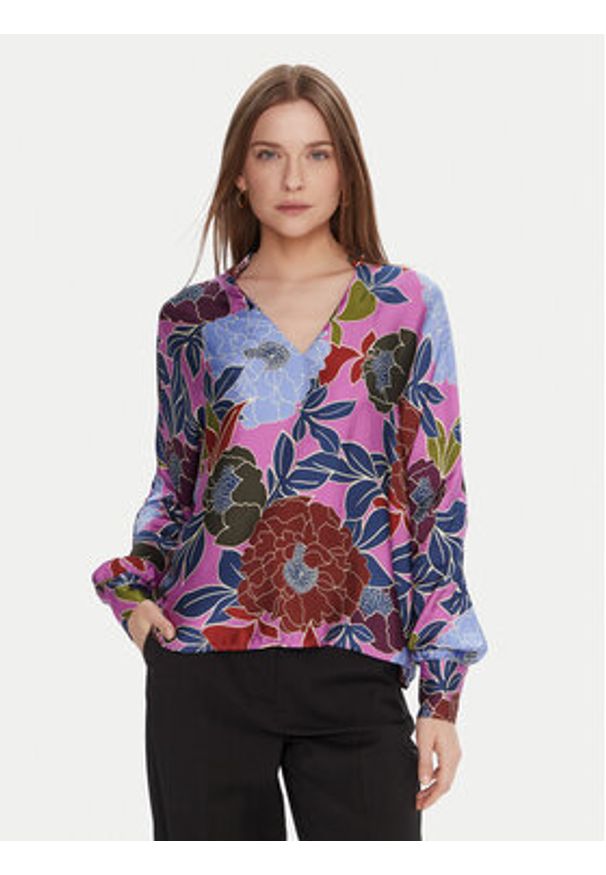 Lola Casademunt by Maite Koszula MF2515003 Fioletowy Loose Fit. Kolor: fioletowy. Materiał: wiskoza