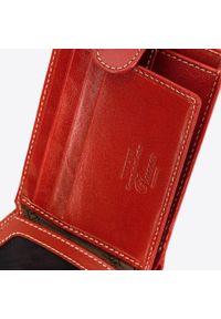 Wittchen - Skórzany portfel średni czerwony. Kolor: czerwony. Materiał: skóra. Wzór: aplikacja #2