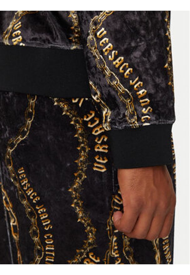 Versace Jeans Couture Bluza 77GAI300 JS367 Czarny Regular Fit. Kolor: czarny. Materiał: syntetyk