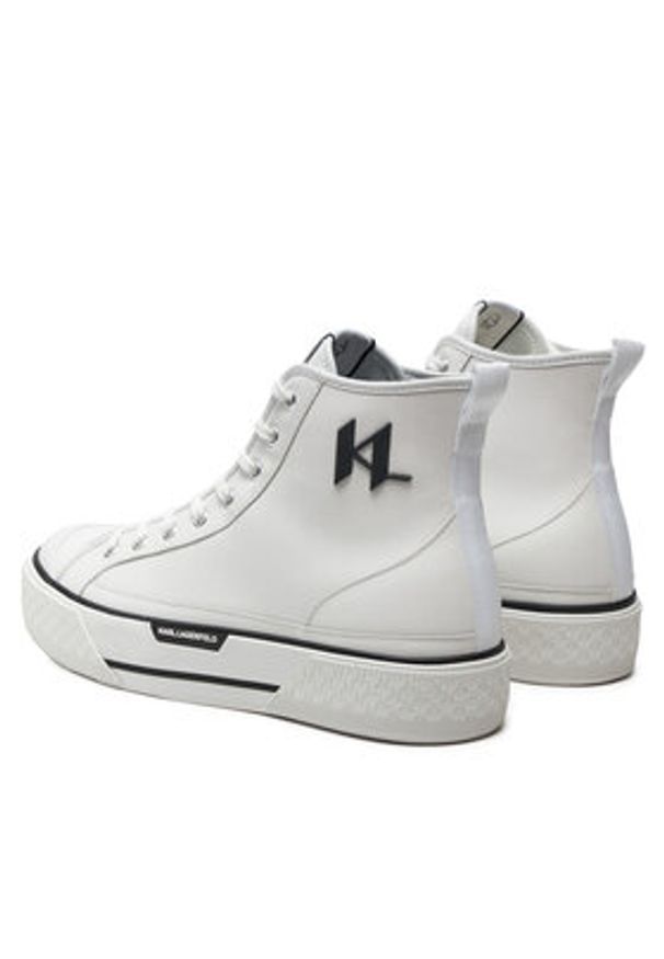 Karl Lagerfeld - KARL LAGERFELD Trampki KL50450 Biały. Kolor: biały. Materiał: skóra