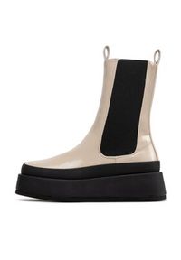 DeeZee Botki ZALY21025-8 Beżowy. Kolor: beżowy. Materiał: skóra #6