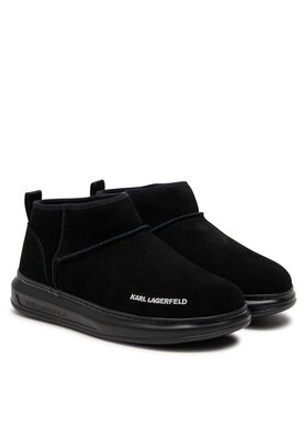 Karl Lagerfeld - KARL LAGERFELD Botki KL44522 Czarny. Kolor: czarny. Materiał: zamsz, skóra