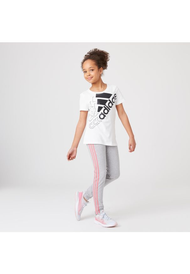 Adidas - Legginsy do gimnastyki dla dzieci. Kolor: różowy. Materiał: bawełna, elastan