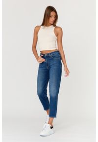 7 FOR ALL MANKIND Granatowe jeansy damskie MALIA LUXE VINTAGE BLUEPRINT, Rozmiar 27. Kolor: niebieski. Styl: vintage